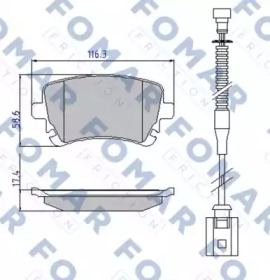 FOMAR FRICTION fo913981 -  Комплект тормозных колодок, дисковый тормоз